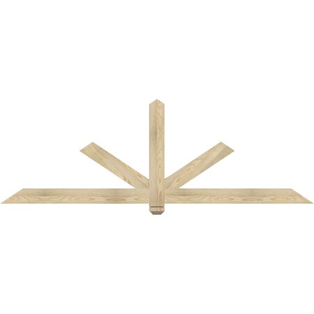 Ekena Millwork Kennewick Rough Sawn Timber Gable Bracket, Douglas Fir, 84"W x 28"H x 2"D x 4"F, 8/12 Pitch GBW084X28X0204KEN00RDF